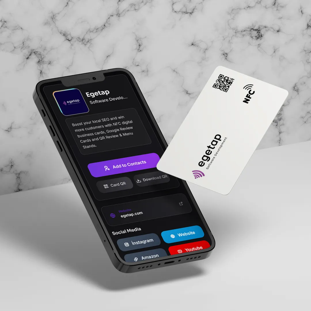 Digital Business Card with NFC QR Smart Contactless Card for Professionals image 3