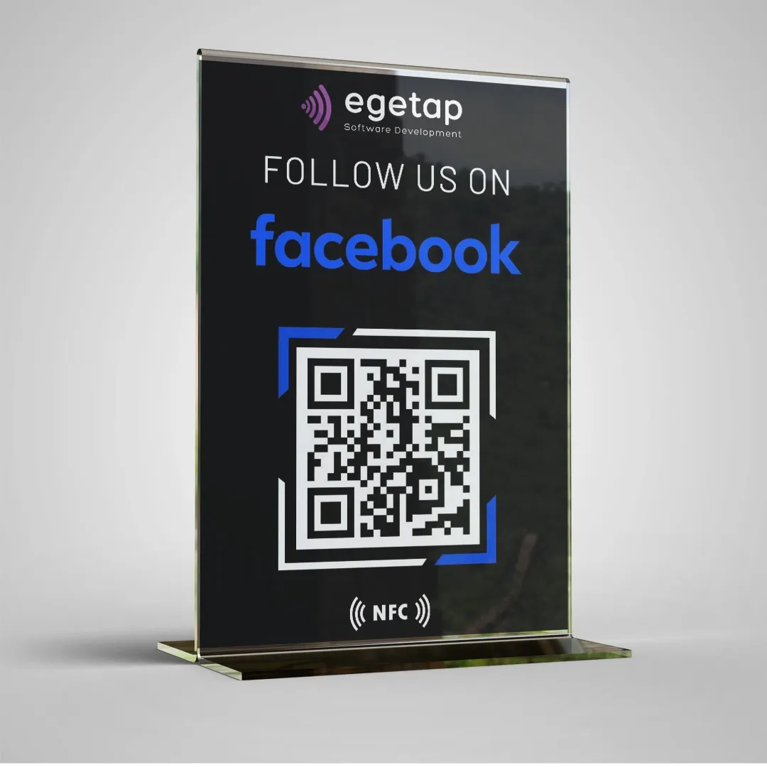 Facebook Review Stand NFC QR Display for Customer Feedback and Page Follows image 2