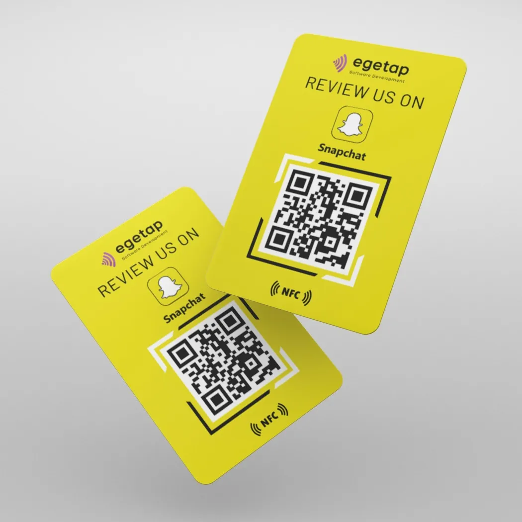 Follow us on Snapchat NFC Card
