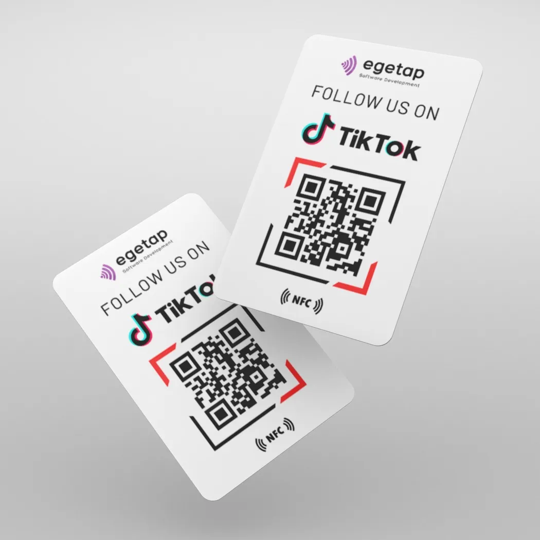 Follow us on TikTok NFC Card