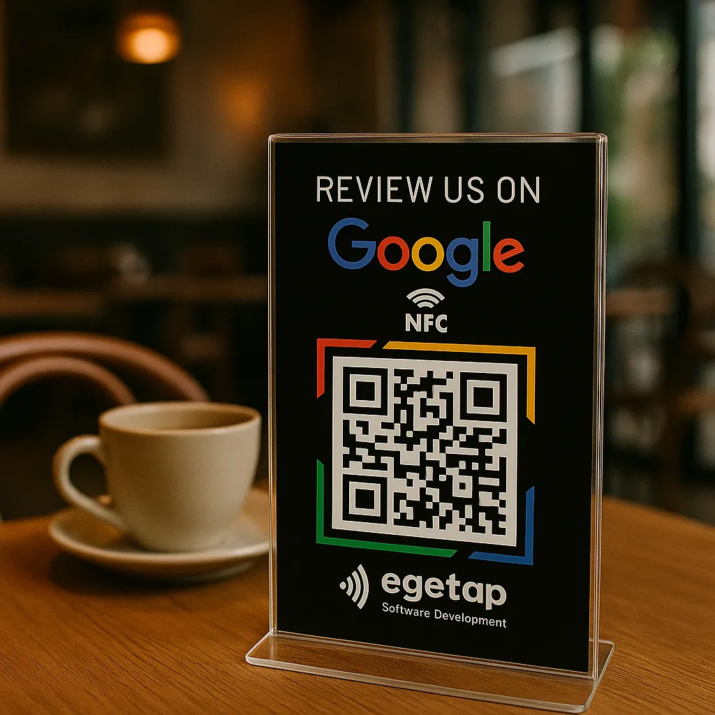 Google Reviews Stand Durable Black PVC NFC Display for Businesses image 3