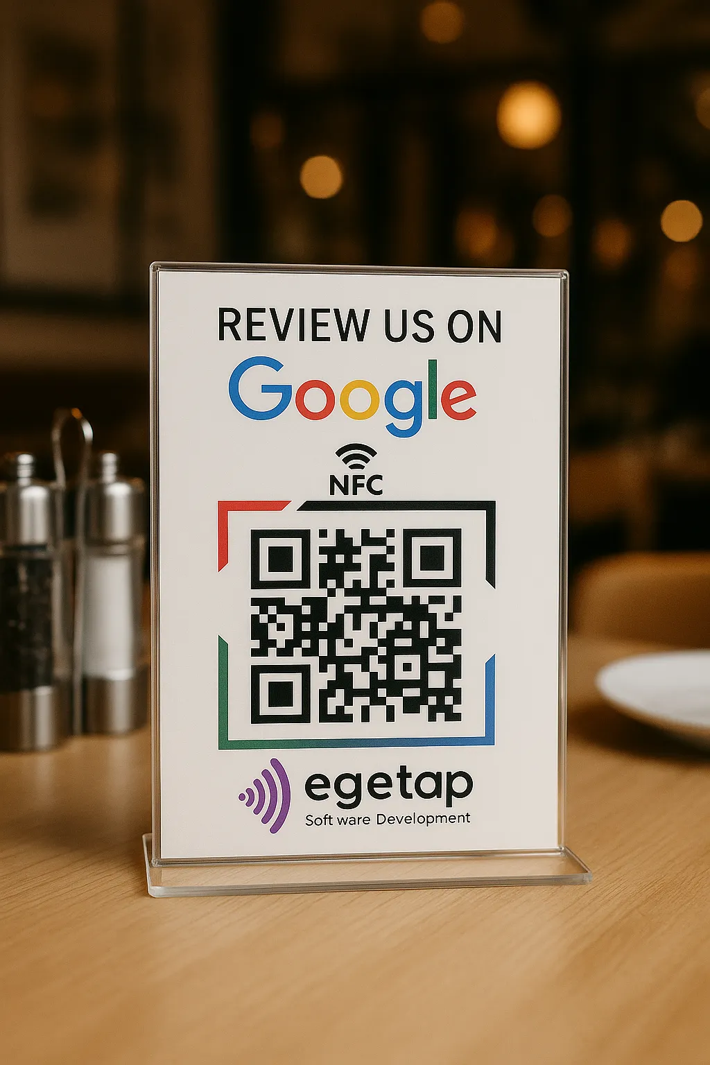 Google Reviews Stand Durable White PVC NFC Display for Businesses image 4