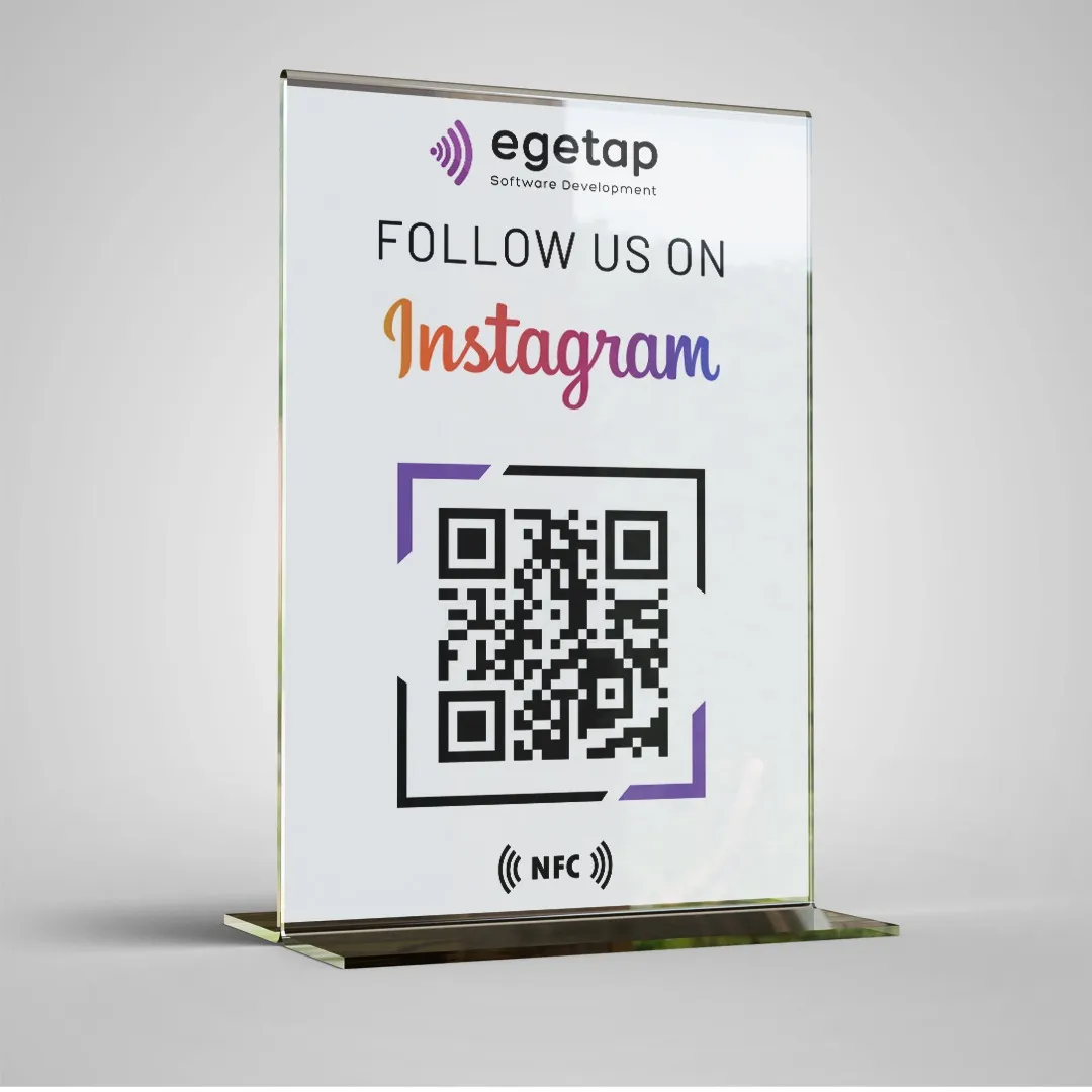 Instagram Follow Stand NFC QR Display for Social Media Growth