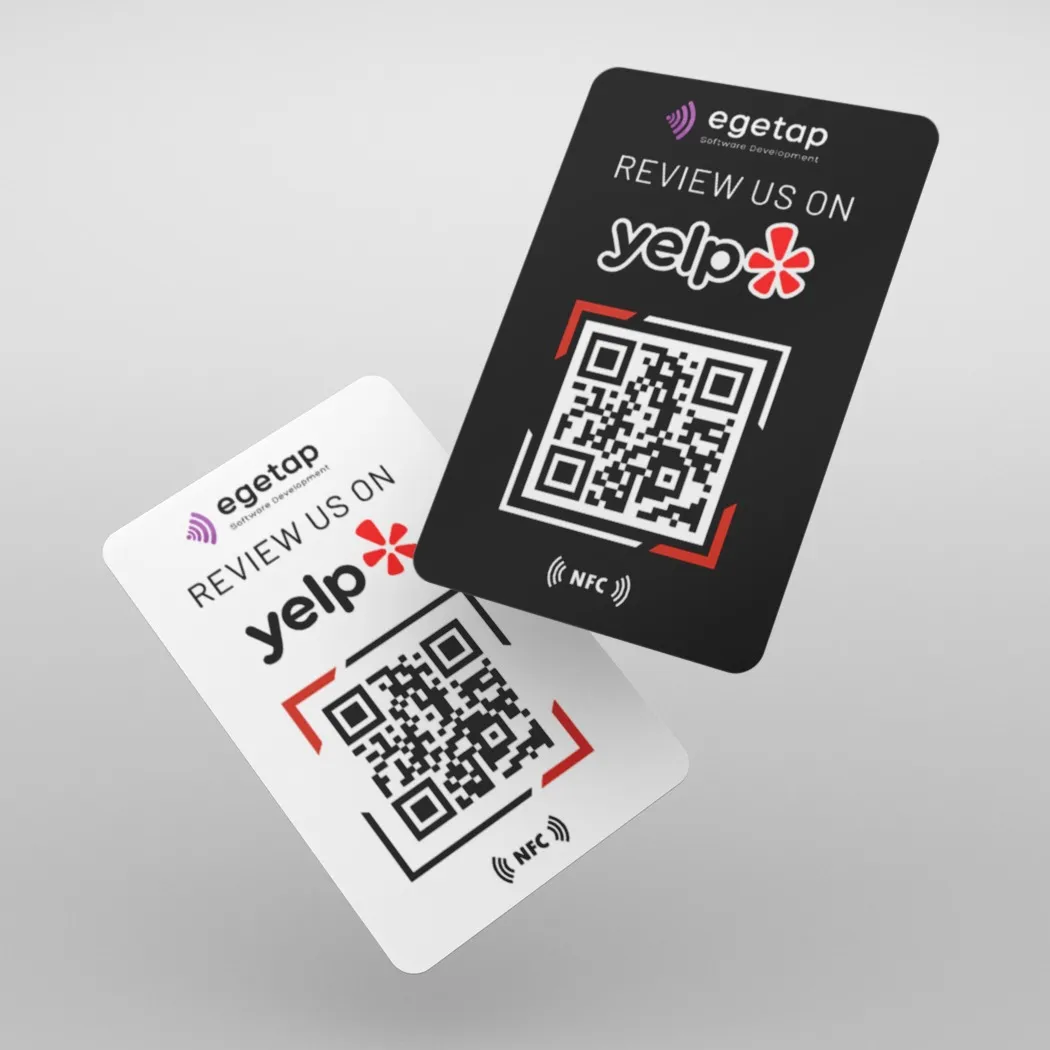NFC Yelp Review Card Easy Tap Scan Customer Feedback Tool
