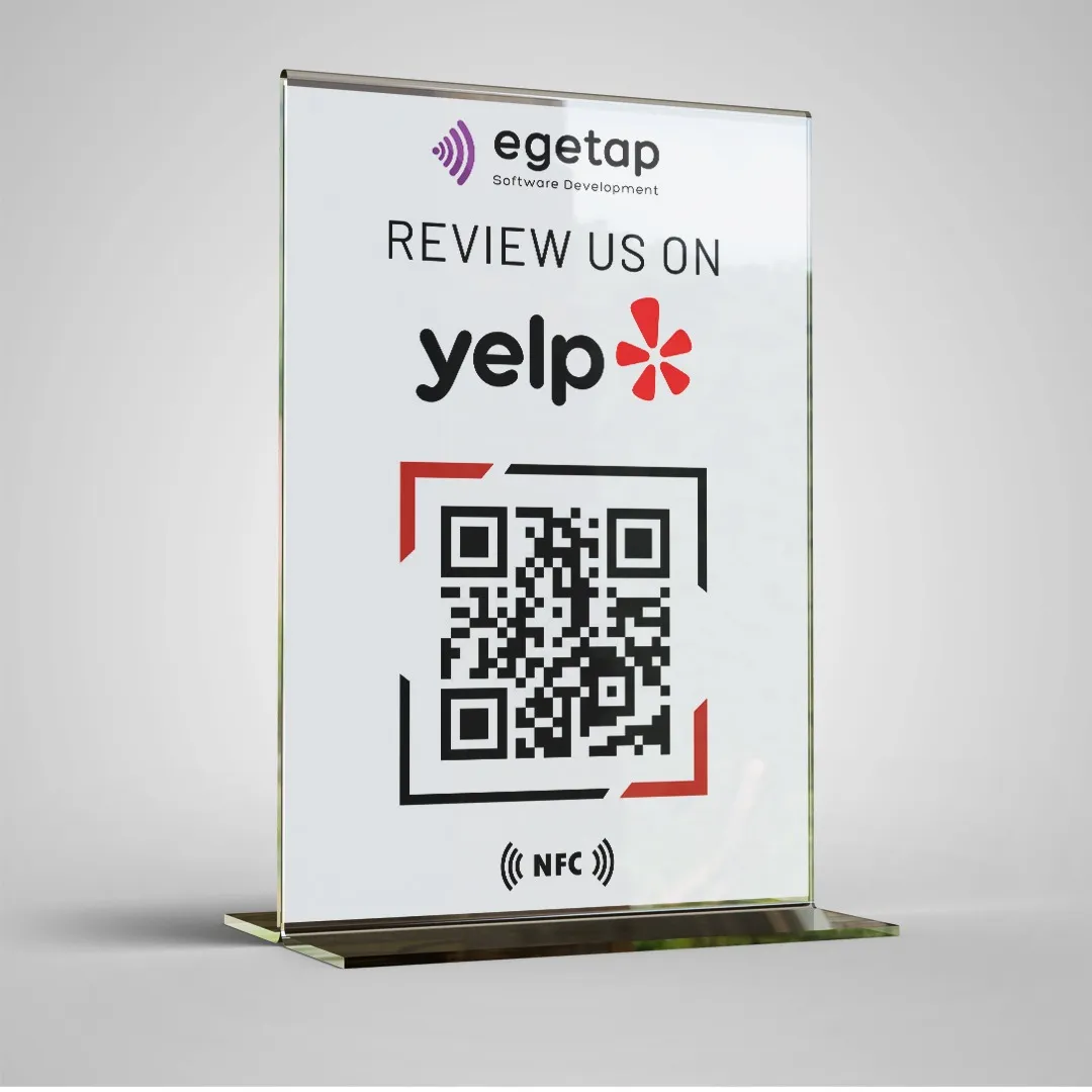 Yelp Review NFC Stand Easy Tap Scan Feedback Tool